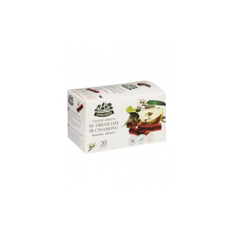 Žolynėlis vaisinė arbata Vasaros Skonis su obuoliais ir cinamonu, 50g (2,5g x20)
