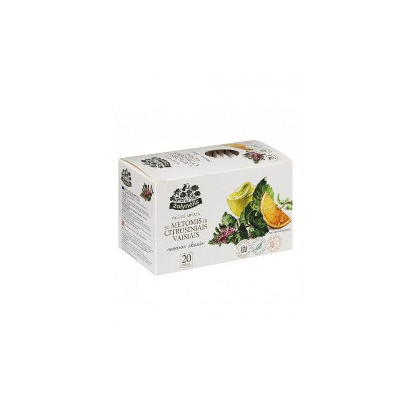Žolynėlis vaisinė arbata Vasaros Skonis su mėtomis ir citrus. vaisiais, 50g (2,5g x20)