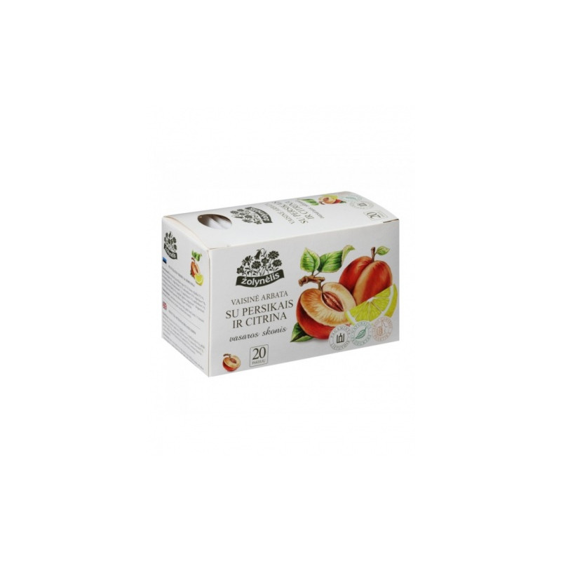 Žolynėlis vaisinė arbata Vasaros Skonis su persikais ir citrina, 40g (2g x20)