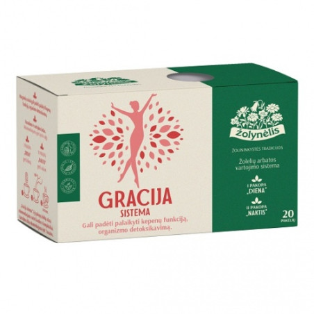 Žolynėlis žolelių arbata Gracija Sistema (Sudeginimas ir Valymas), 40g (20x2g)