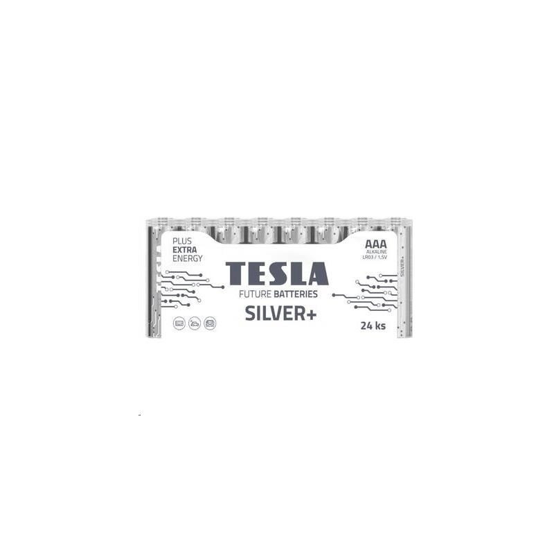 Baterijos Tesla AAA Silver+ Alkaline LR03 1150 mAh (24 vnt) (13032410)