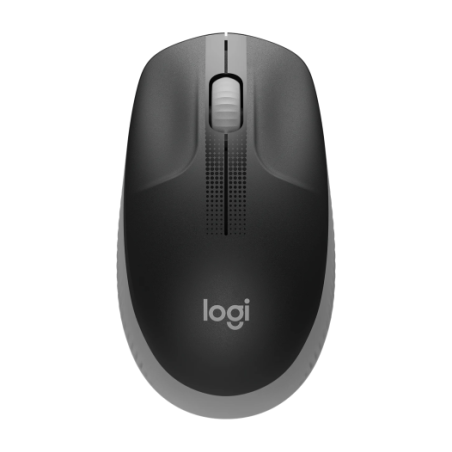 Logitech M190 Full-Size Belaidė pelė, RF Wireless, 1000 DPI, Mid Grey
