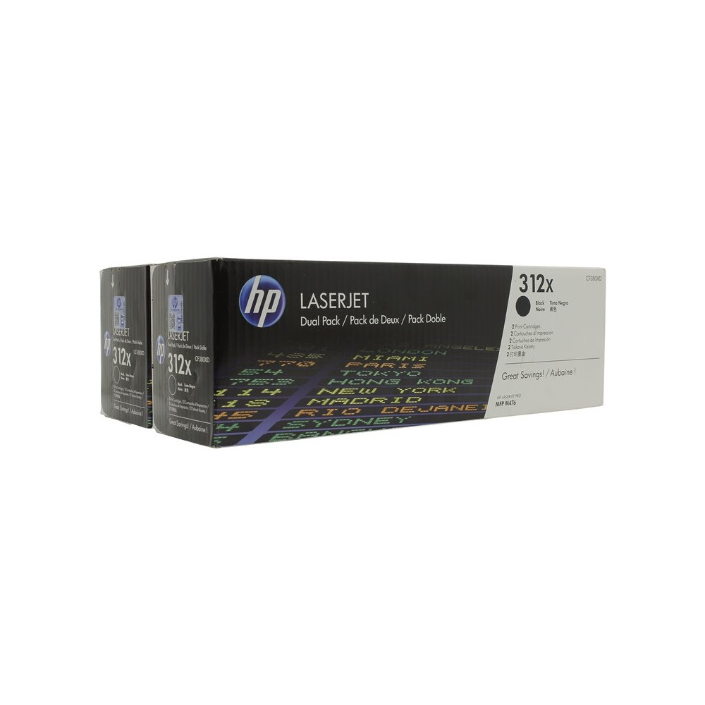 HP 312X (CF380XD) kasetė lazeriniams spausdintuvams, 2 vnt, Juoda (8800 psl.)