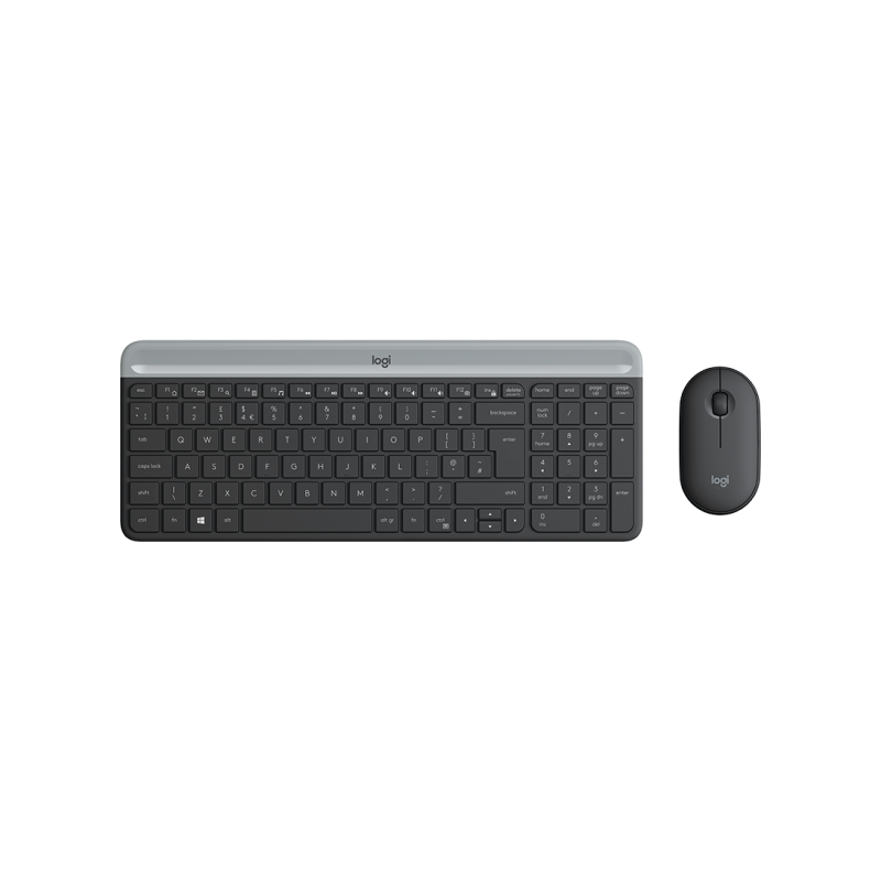 Logitech MK470 Slim Combo Belaidė klaviatūra + pelė, US, Graphite