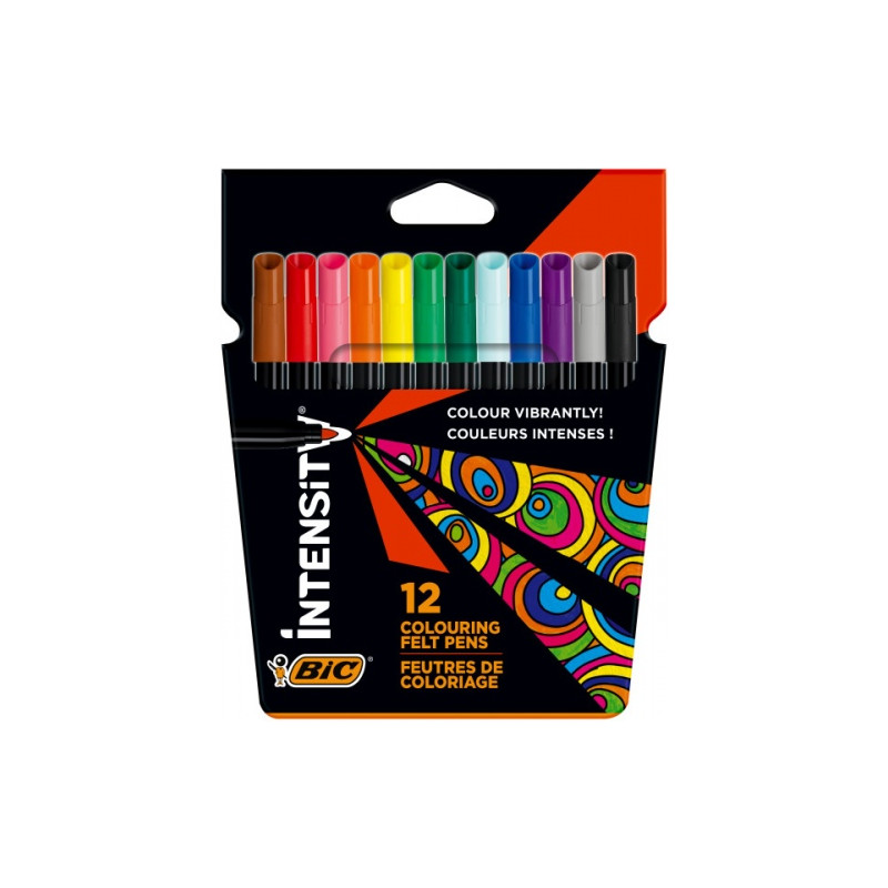 Bic Flomasteriai Intensity Up, 12 spalvų rinkinys 978004