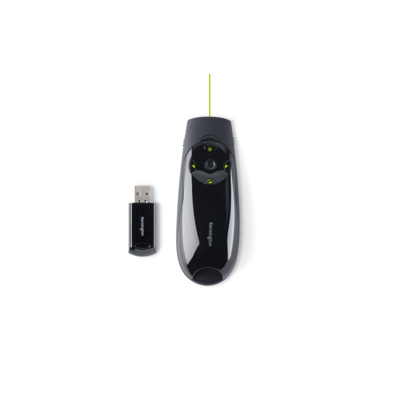 Kensington Presenter Expert K72426EU Nuotolinio valdymo pultas su žaliu lazeriu