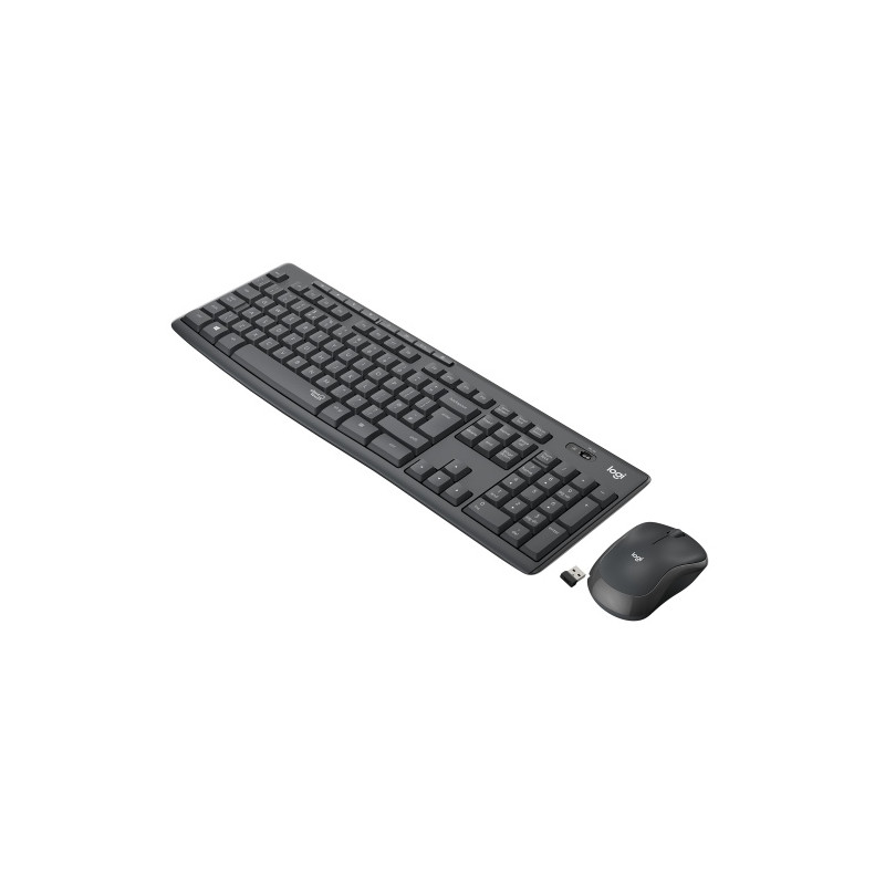 Logitech MK295 Silent Wireless Combo Belaidė klaviatūra, US Int, Graphite