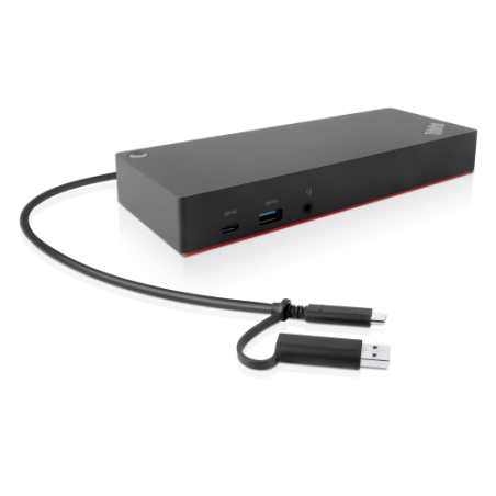 Lenovo ThinkPad 40AF0135EU Hybrid USB-C/USB-A Jungčių stotelė, Laidinė, Juoda