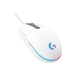 Logitech G203 Lightsync Laidinė žaidimų pelė USB-A 8000 DPI, Balta