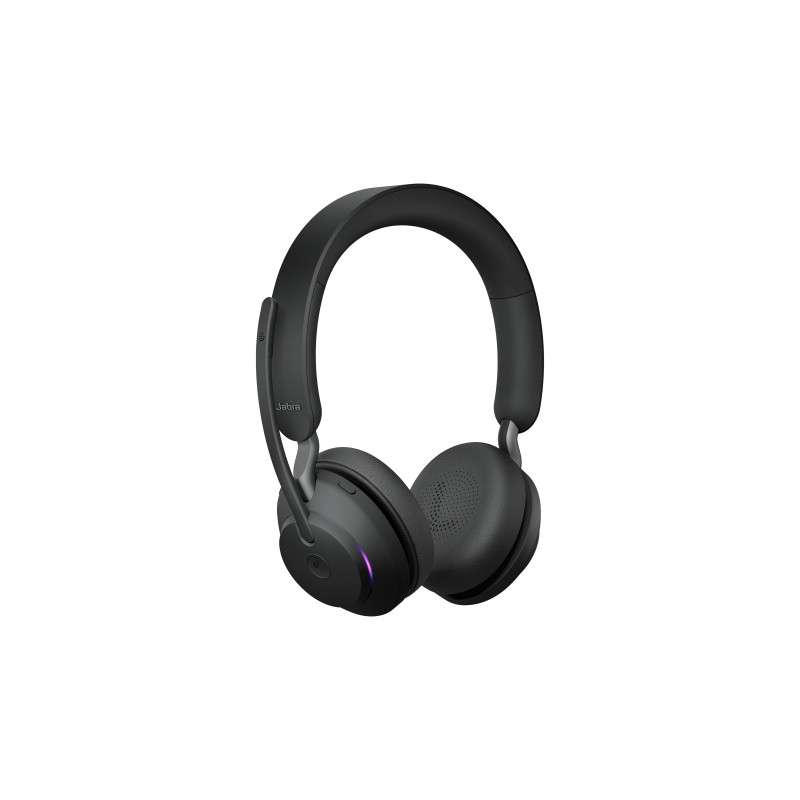 Jabra Evolve2 65 MS Stereo Belaidės ausinės, Bluetooth, USB-A, Juoda