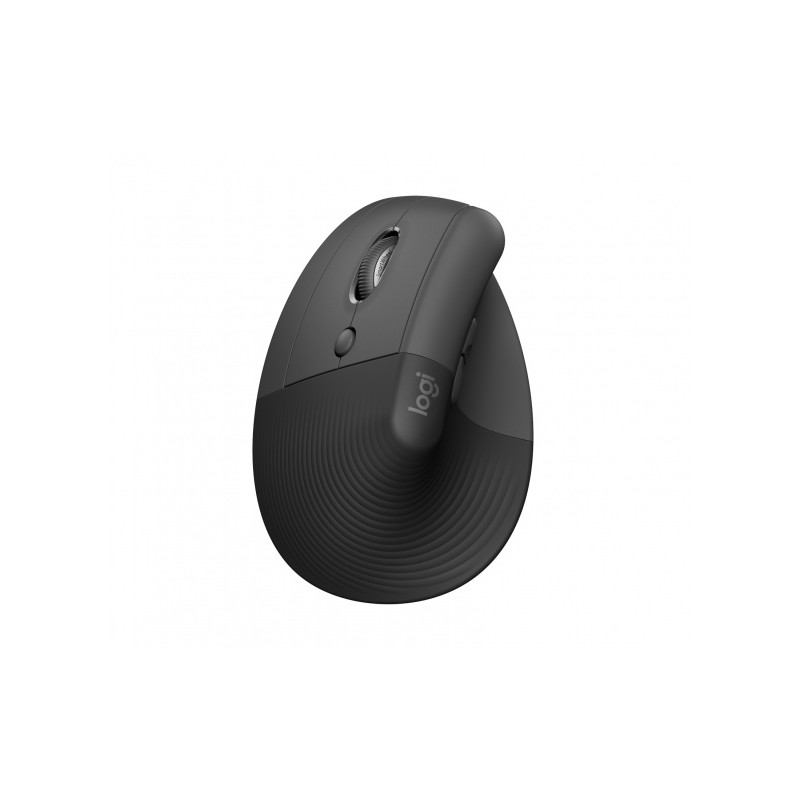 Logitech Lift Vertical Left Belaidė pelė, RF Wireless + Bluetooth, 4000 DPI, Graphite