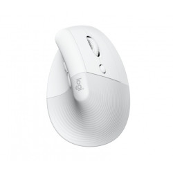 Logitech Lift Vertical Belaidė pelė, RF Wireless + Bluetooth, 4000 DPI, Off-white