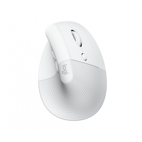 Logitech Lift Vertical Belaidė pelė, RF Wireless + Bluetooth, 4000 DPI, Off-white