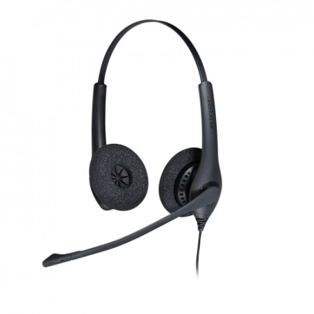 Jabra Biz 1500 Duo Laidinės ausinės, USB-A, Juoda