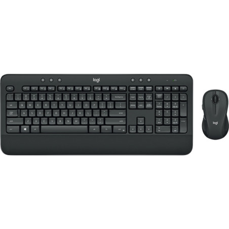 Belaidė klaviatūra ir pelė Logitech Advance Wireless MK545, klaviatūros išdėstymas US, Juoda