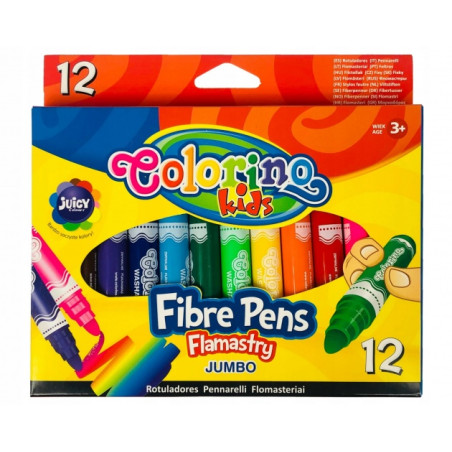 Flomasteriai Colorino Kids Jumbo, 12 spalvų
