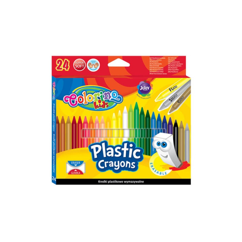 Trinamos plastikinės kreidelės Colorino Kids 24 spalvų