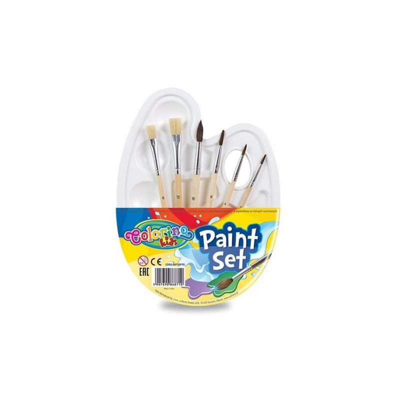 Paletės ir teptukų rinkinys Colorino Kids