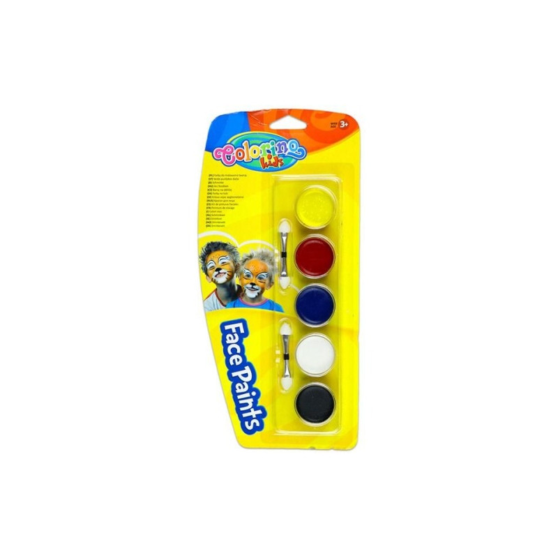 Dažai veidui dažyti Colorino Kids 5 spalvų