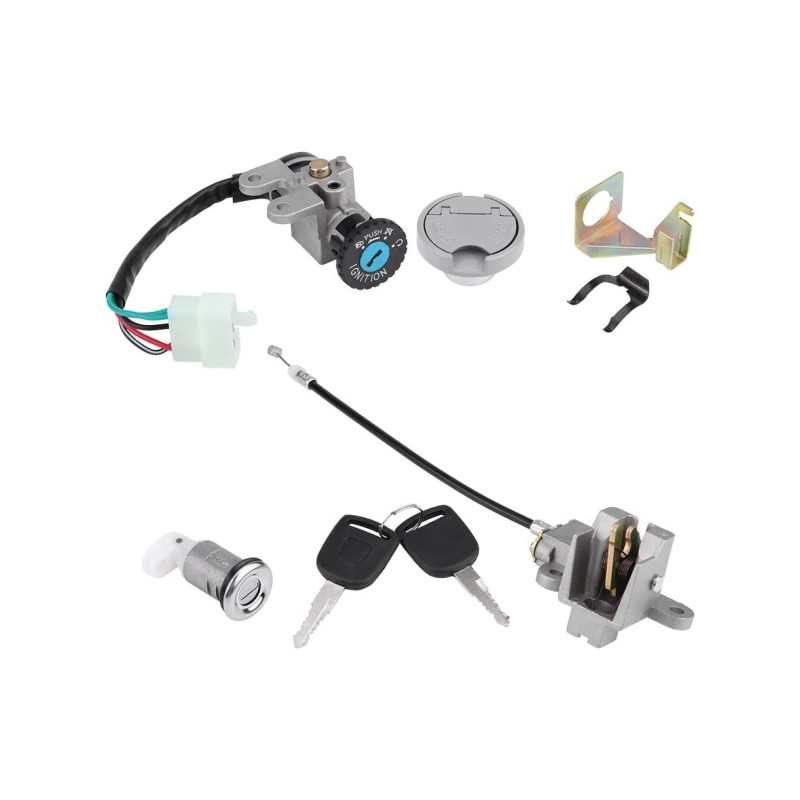 Ecost prekė po grąžinimo Kimiss 1 Set 5Pin Connector 2 Keys uždegimo užrakto raktų užrakto degalų da