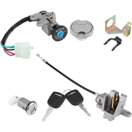 Ecost prekė po grąžinimo Kimiss 1 Set 5Pin Connector 2 Keys uždegimo užrakto raktų užrakto degalų da