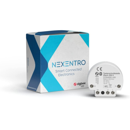 Ecost prekė po grąžinimo NEXENTRO Zigbee 57004000 Push Button Interface Double for Smart Home Retrof