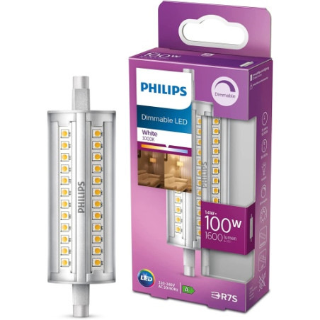 Ecost prekė po grąžinimo Philips LED Classic Dimmable Light Spot [R7S] 14W - 100W Equivalent, White