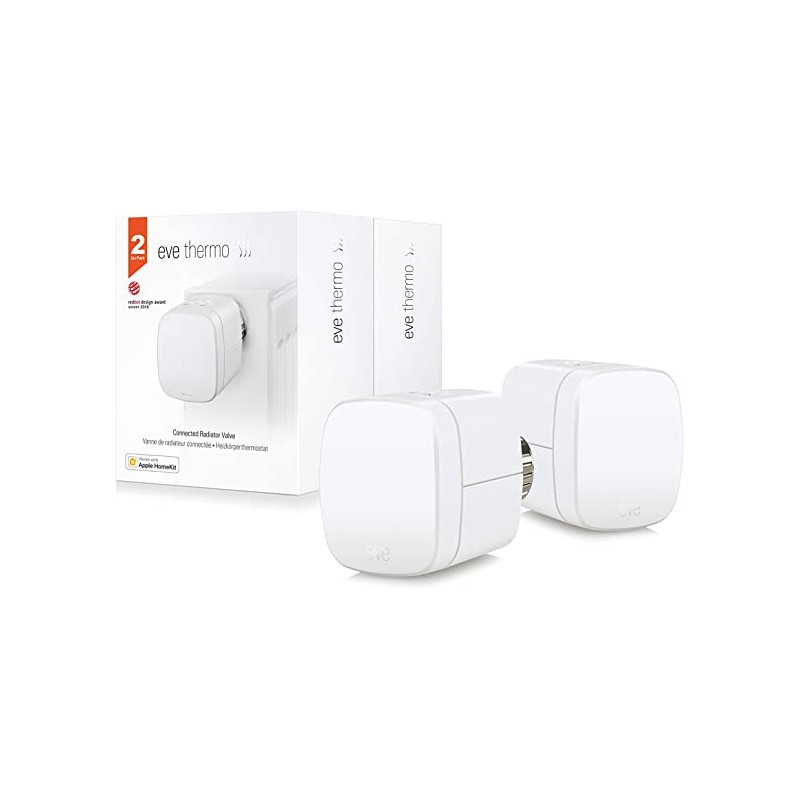 Ecost prekė po grąžinimo Eve Thermo, 2x smart radiator thermostat, Bluetooth, white