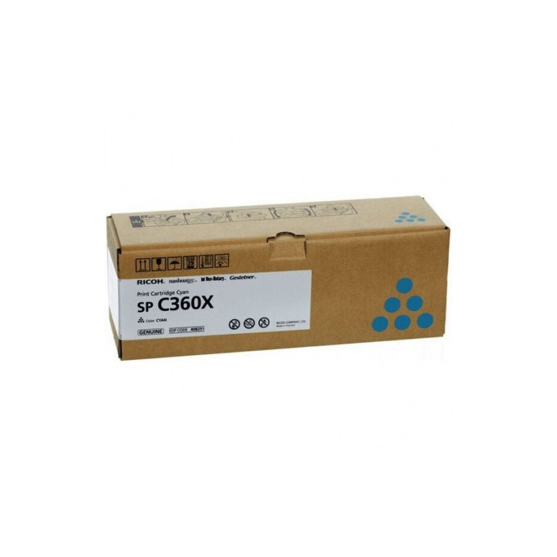 Ricoh SPC360X (408251), mėlyna kasetė lazeriniams spausdintuvams, 9000