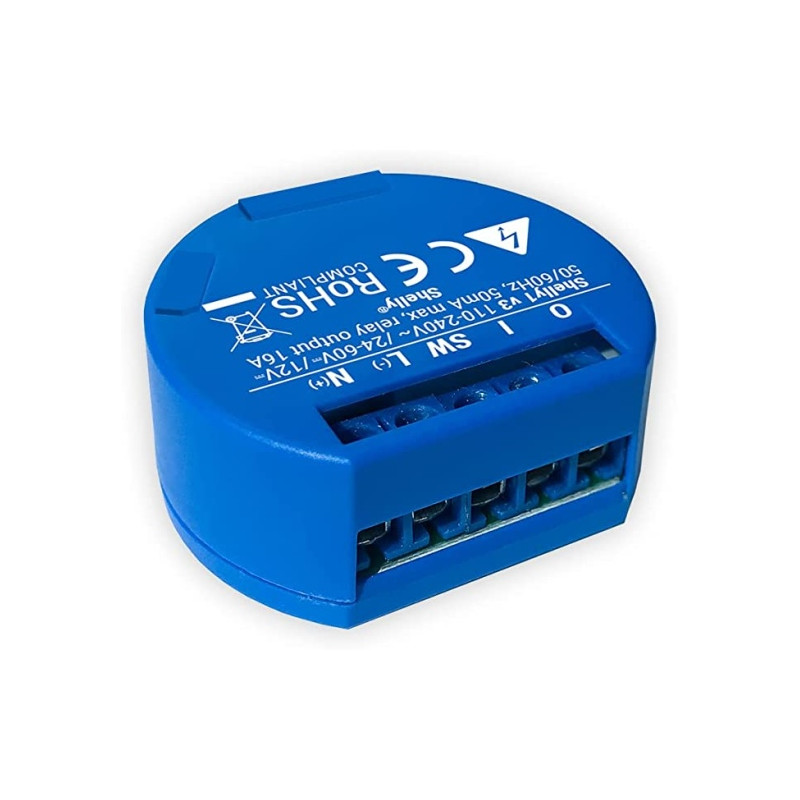 Ecost prekė po grąžinimo Shelly 1 - Switch Actuator 230 V 16 A - WIFI Relay Suitable for Smart Home,