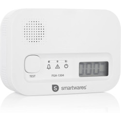 Ecost prekė po grąžinimo Smartwares FGA-13041 Kohlenmonoxid-Melder, 10 Jahre Sensor, mit Display und