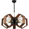 Ecost prekė po grąžinimo Homemania Pendant Lamp Metal Gold Black Wood