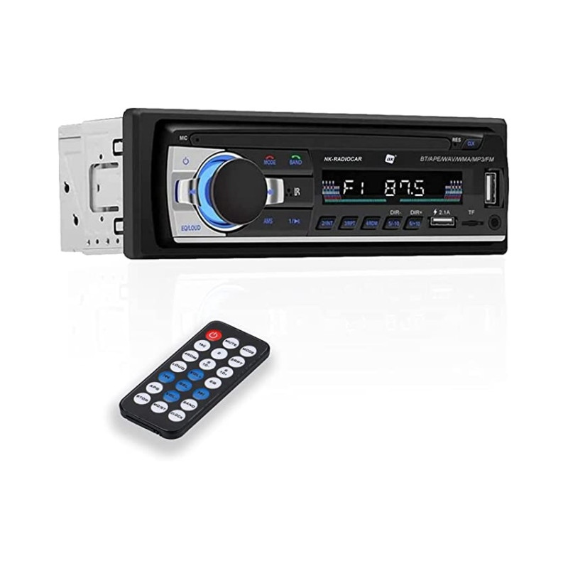 Ecost prekė po grąžinimo NK Car Radio with Bluetooth 4.0 - 1 DIN - 4 x 40 W, AUX Function, MP3 Playe