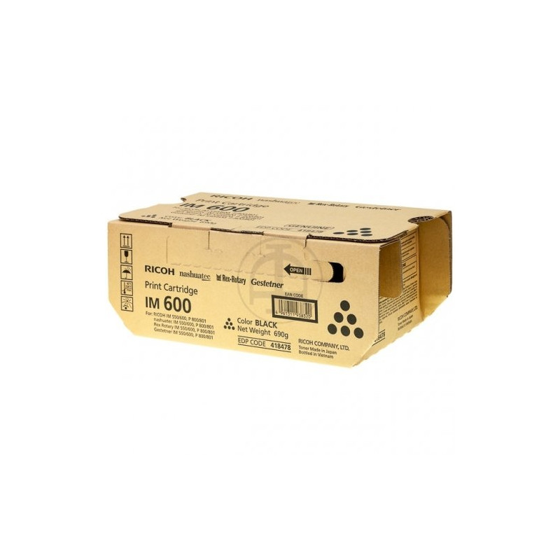 Ricoh IM 600 (418478), juoda kasetė lazeriniams spausdintuvams, 25500