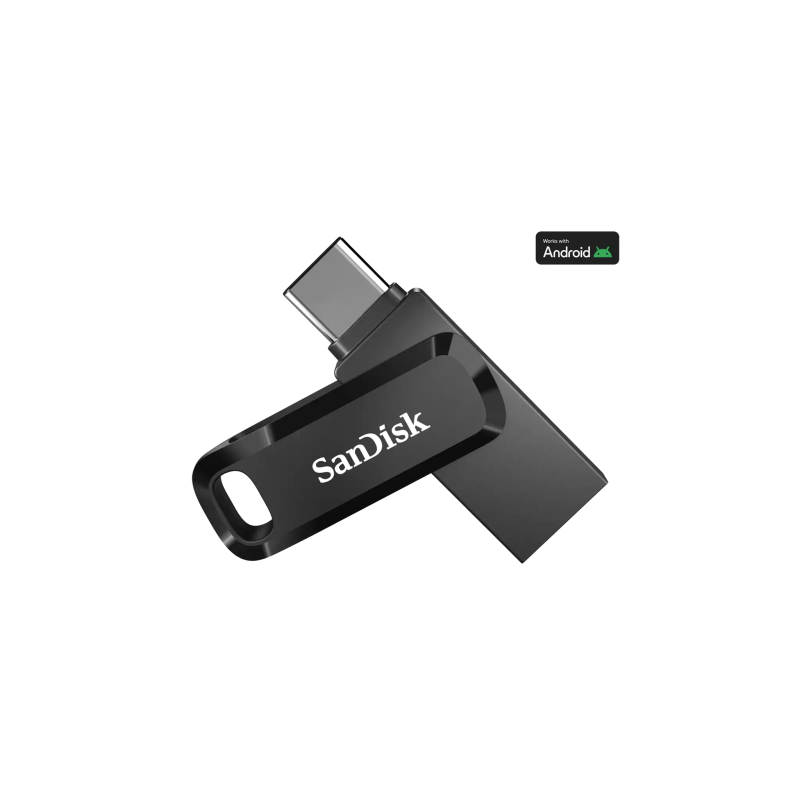 SanDisk Ultra Dual Drive Go USB atmintinė 128GB, USB-C/USB-A 3.2 Gen 1, Juoda