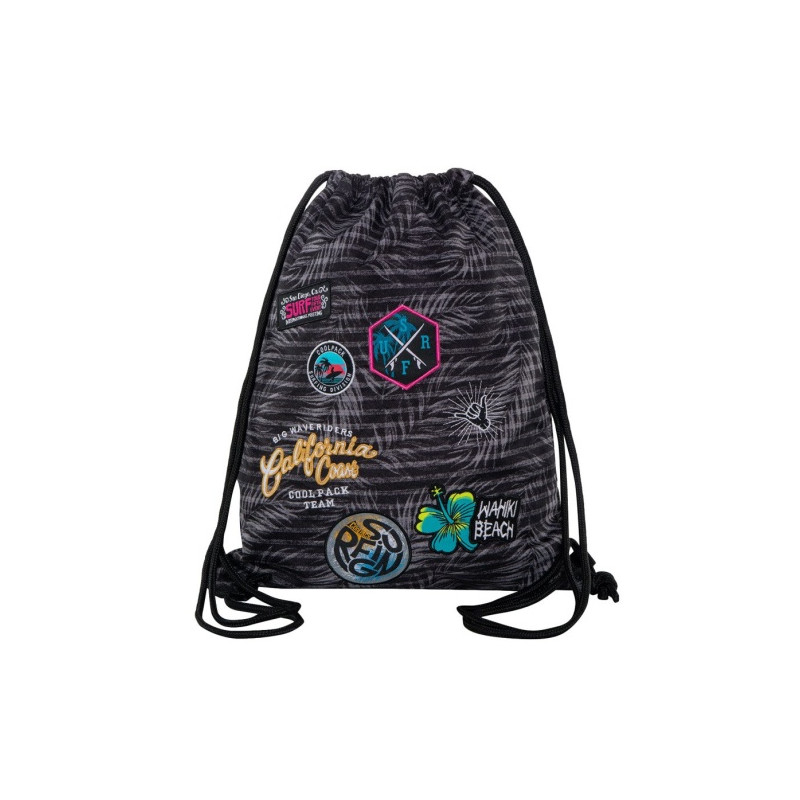 Maišelis sportinei aprangai CoolPack Sprint Badges Girls Grey