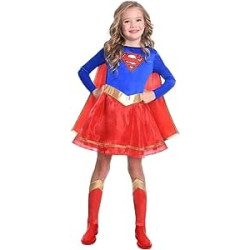 Ecost Prekė po grąžinimo Amscan - Vaikiška Kostiumas Supergirl, Suknelė, Šalmas, Kojinės, Superheroj